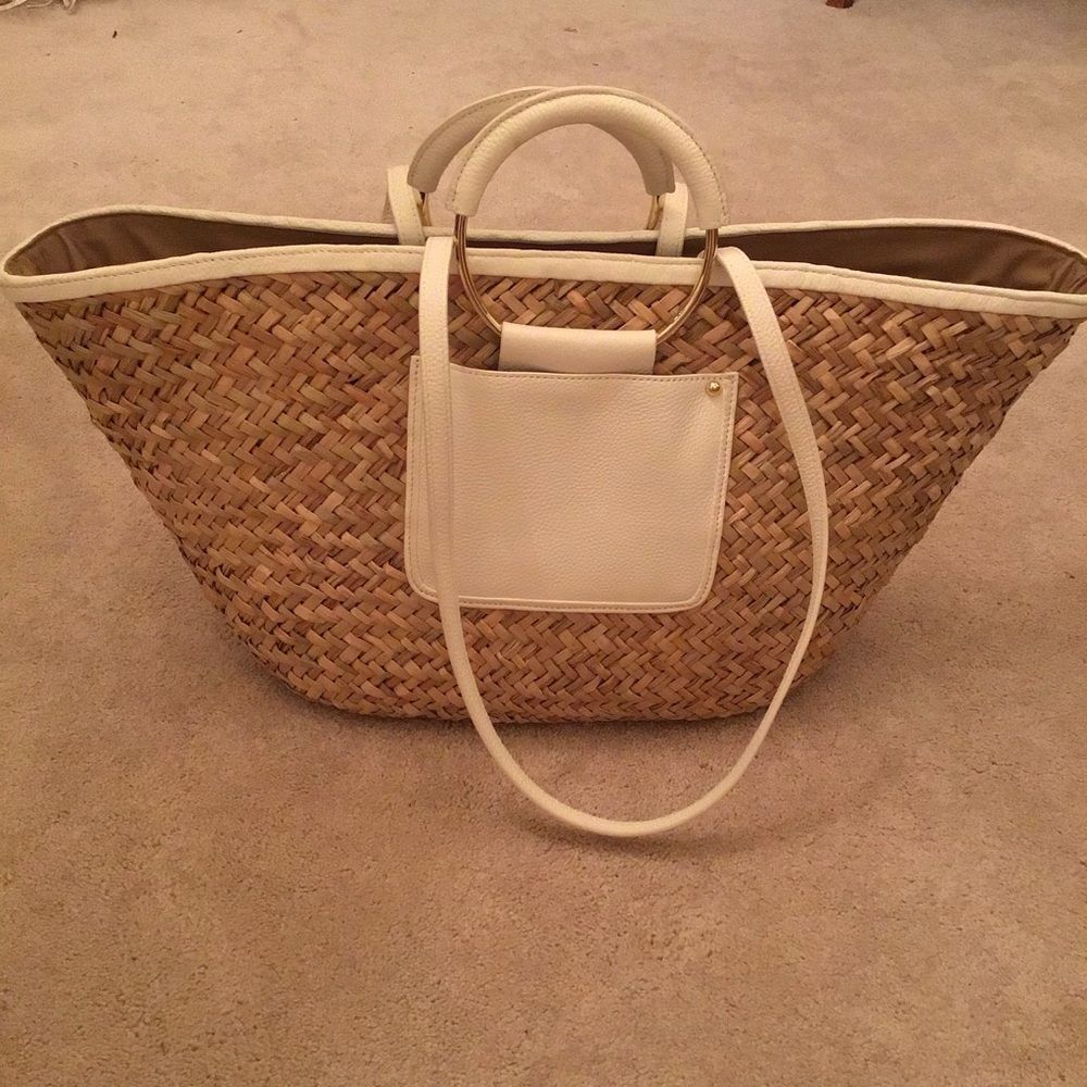 NWOT Talbots SEAGRASS STRAW TOTE - Picture 4 of 9